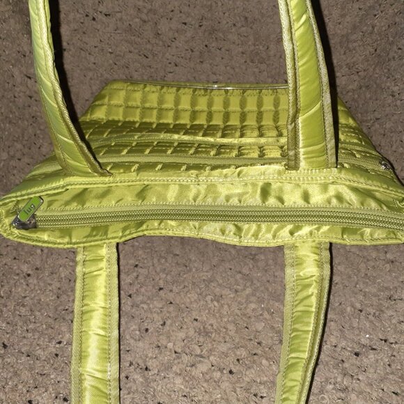 LUG-Taxicab-Green Tote-Shoulder Bag-Quilted Travel-Storage Pockets-Diaper Bag-NM - Picture 4 of 11